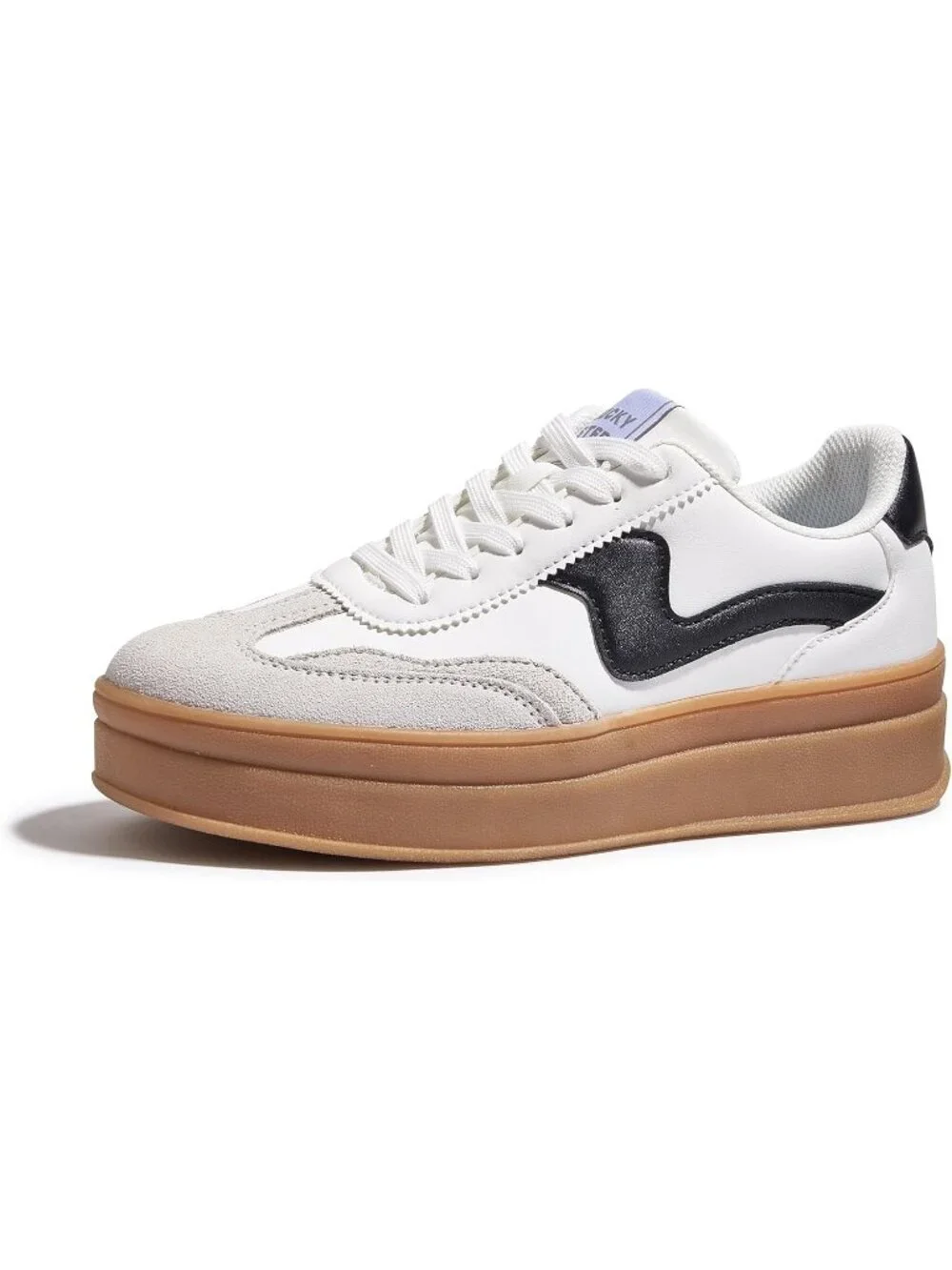 🆕Women's White Black Platform Fashion Sneakers Thick Sole Casual Walking Shoes